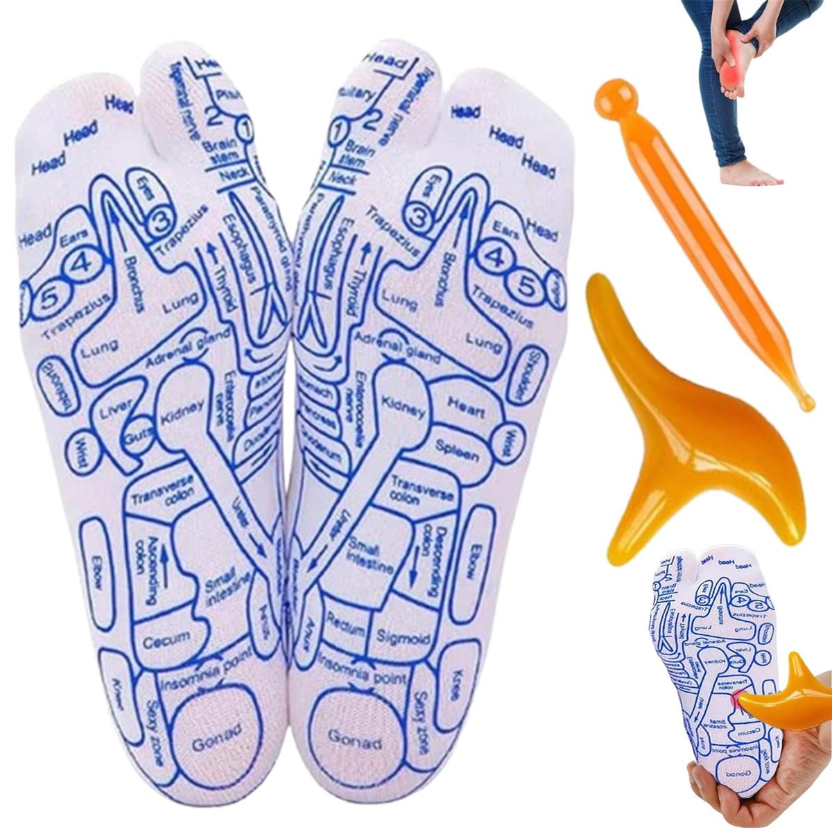 Acupoint Socks + Massage Sticks