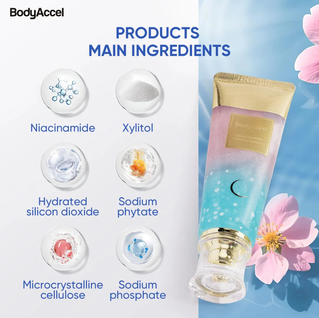 BodyAccel Niacinamide Whitening Toothpaste